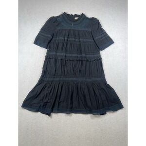 Isabel Marant étoile Black Ruffle Tiered Dress With Slip Size 38/40